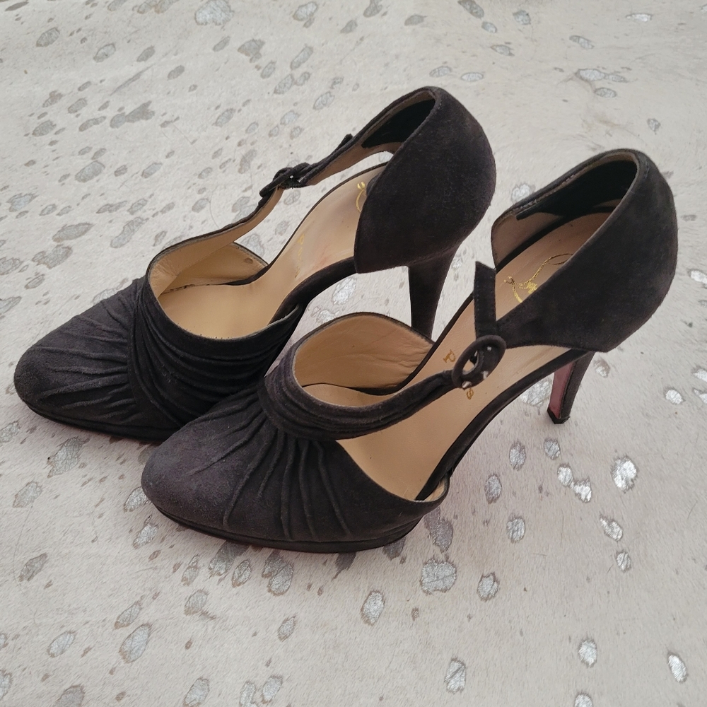 Gray suede Christian Louboutin